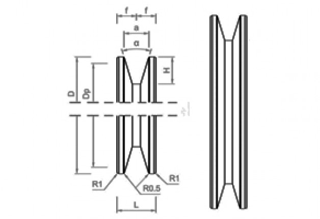 PULEGGIA CINGHIA TRAPEZOIDALE 1 VIA SEZIONE Z
