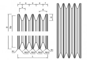 PULEGGIA CINGHIA TRAPEZOIDALE 4 VIE SEZIONE A